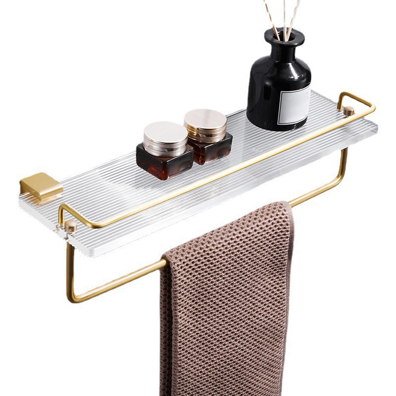 Skorter | Bathroom Accessories Set in Gold Metal and Acrylic Bathroom Accessories Set