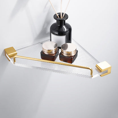 Skorter | Bathroom Accessories Set in Gold Metal and Acrylic Bathroom Accessories Set