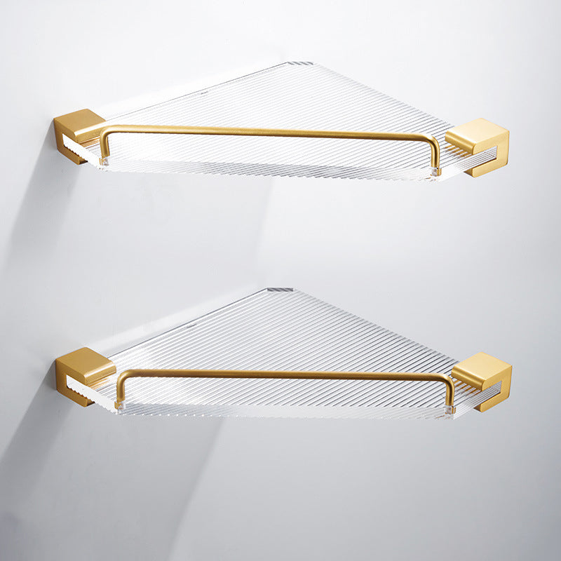 Skorter | Bathroom Accessories Set in Gold Metal and Acrylic Bathroom Accessories Set