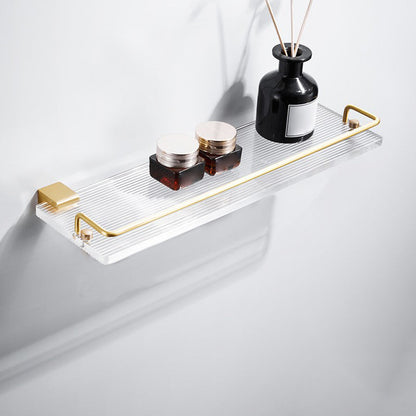 Skorter | Bathroom Accessories Set in Gold Metal and Acrylic Bathroom Accessories Set