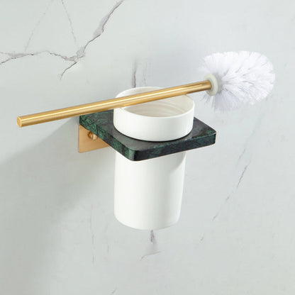 Skorter | Brass Bathroom Accessory Set Marble Bathroom Accessory Set for Home