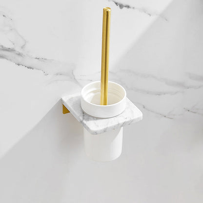 Skorter | 7-piece bathroom accessory set marble and metal bathroom hardware