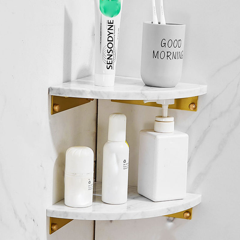 Skorter | 7-piece bathroom accessory set marble and metal bathroom hardware