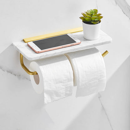 Skorter | 7-piece bathroom accessory set marble and metal bathroom hardware