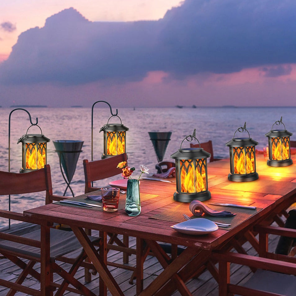 Skorter | FlameGlow™ - Hanging Solar Flame Lantern (2-Pack)
