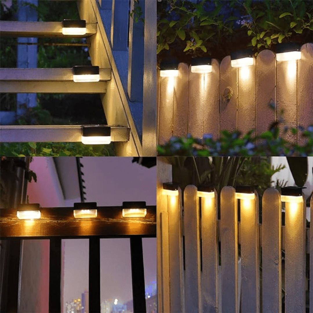 Skorter | Self-Adhesive Solar Outdoor Lights – Waterproof Wall-Mounted LED Step Lamps for Gardens, Patios & Pathways