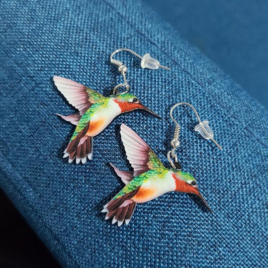 Skorter | Acrylic Drop Bird Earrings
