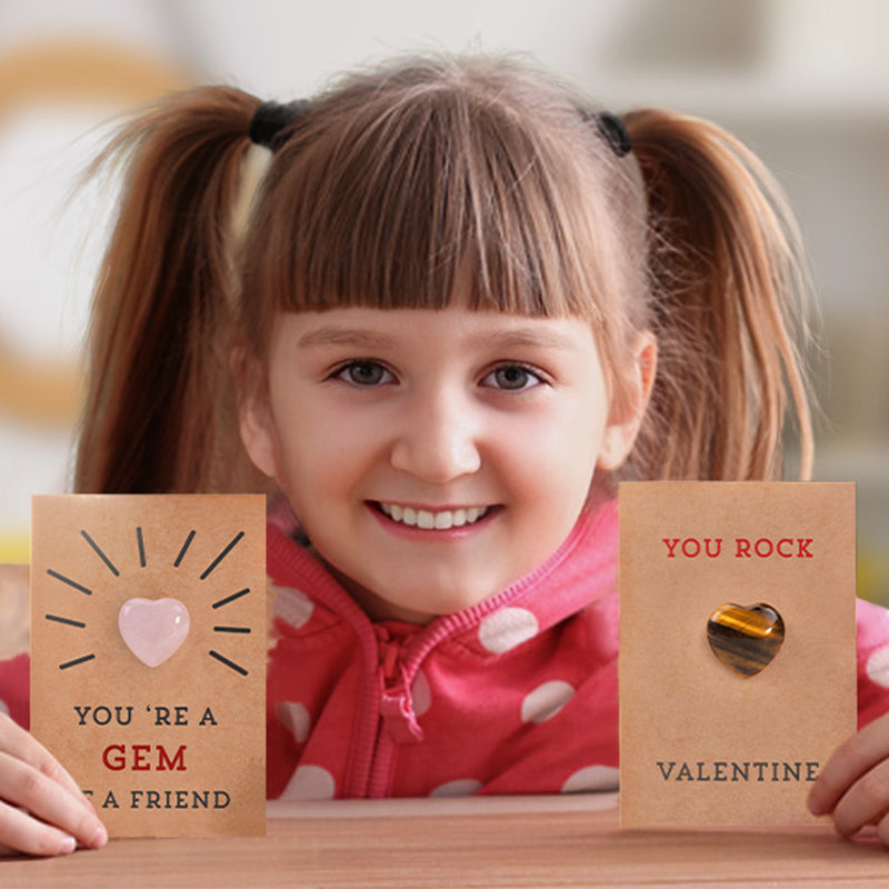 Skorter | 24-pack Valentine's Day cards with heart-shaped crystals