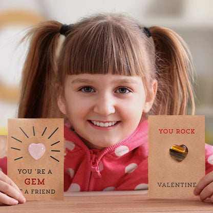 Skorter | 24-pack Valentine's Day cards with heart-shaped crystals
