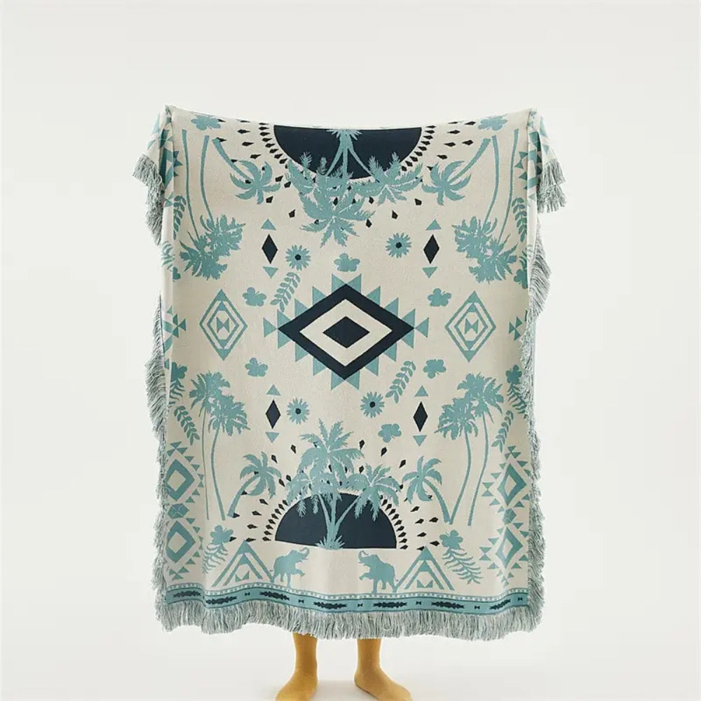 Skorter | Azura Boho Geometric Knit Blanket