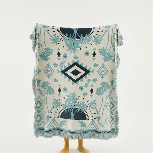Skorter | Azura Boho Geometric Knit Blanket