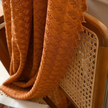 Skorter | Amber Glow Boho Crochet Window Curtain Panel