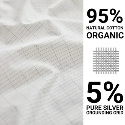 Skorter | Fitted Organic Earthing Grounding Sheet Bed - Earthing Mattress Cover with Silver Weave Technology