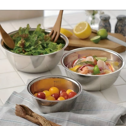 Skorter | 3pcs Stainless Steel Mixing Bowl Set