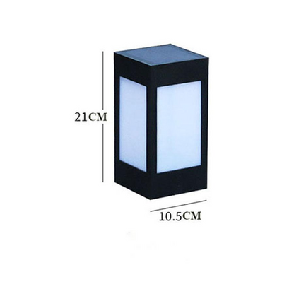 Skorter | Solar LED garden lantern in square design – decorative outdoor lighting for paths and terrace