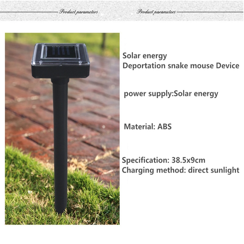 Skorter | Solar-powered snake and pest deterrent – Ultrasonic device for the garden