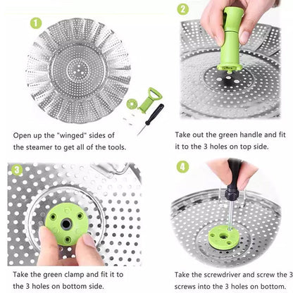 skorter | Flower-shaped Steel Folding Steamer