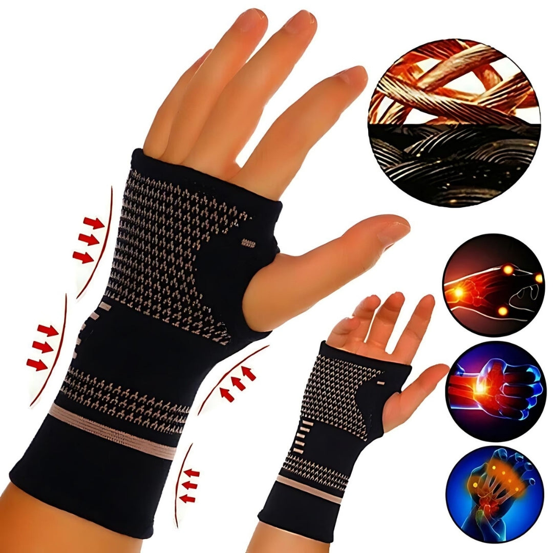Skorter | FlexSupport Wrist Brace with Heat Pad for Back Pain – Breathable Support for Injuries, Chronic Pain & Post-Surgery Recovery