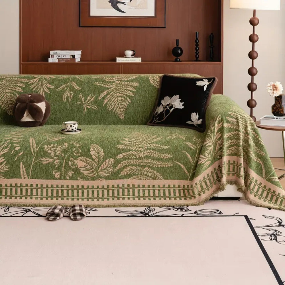 Skorter | Foliage Floral Chenille Sofa Cover
