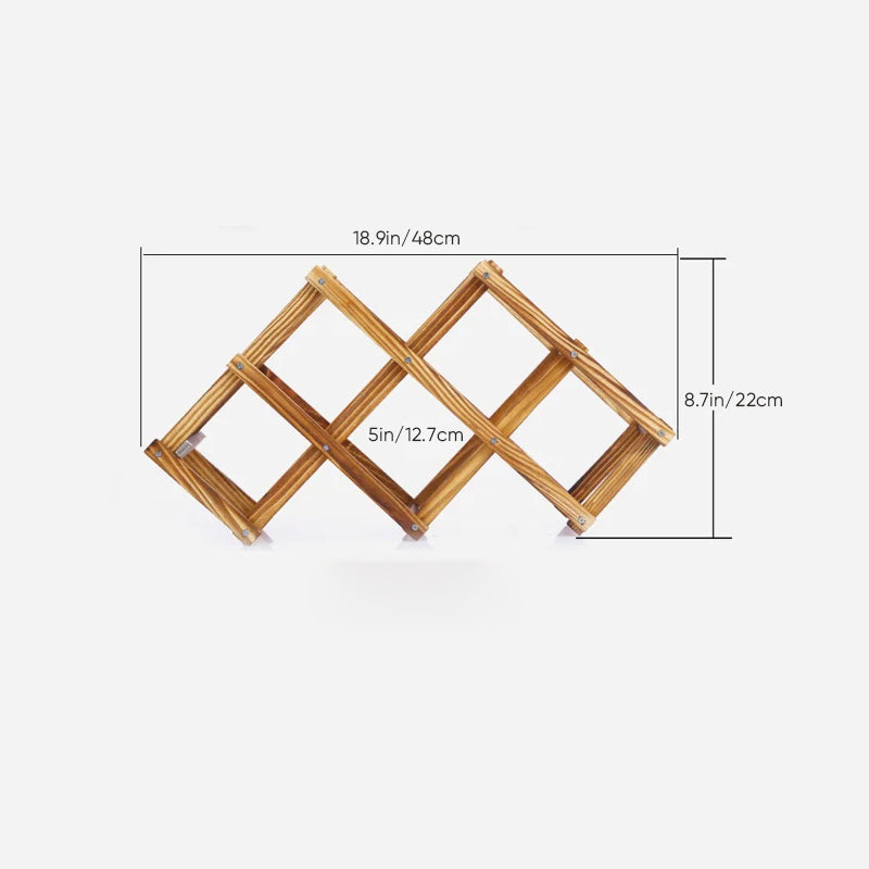 Skorter | Folding Freestanding Wooden Wine Rack