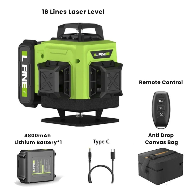 Skorter | 16-Line Professional 4D Laser Level – Precise Measurements and Accurate Alignment