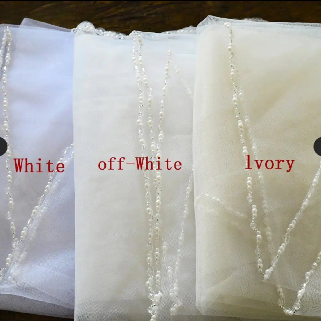 Skorter | Long Bridal Veil Crystal Pearls