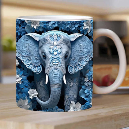 skorter | 3d Elephant Flower Mug