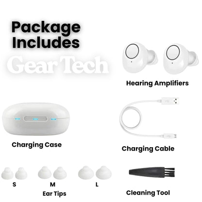Skorter | Bluetooth Hearing Aids – Rechargeable In-Ear Digital Hearing Aid with App Control | Discreet, Lightweight & Budget-Friendly for Adults & Seniors
