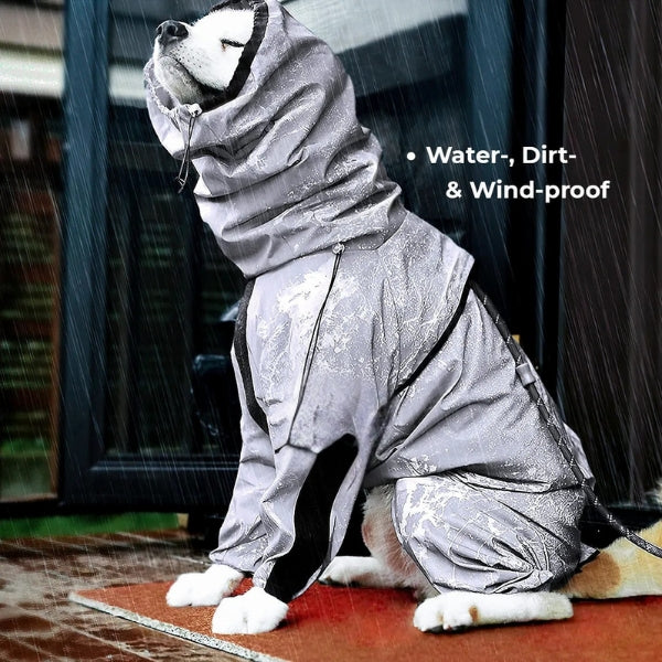 Skorter | Dog Rain Coat with Legs - Waterproof Dog Jacket for Small and Large Breeds | UK Cozy Winter Wear