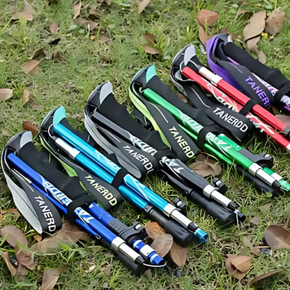 Skorter | Adjustable Foldable Trekking Pole for Hiking, Backpacking & Outdoor Adventures - Lightweight Aluminum Design