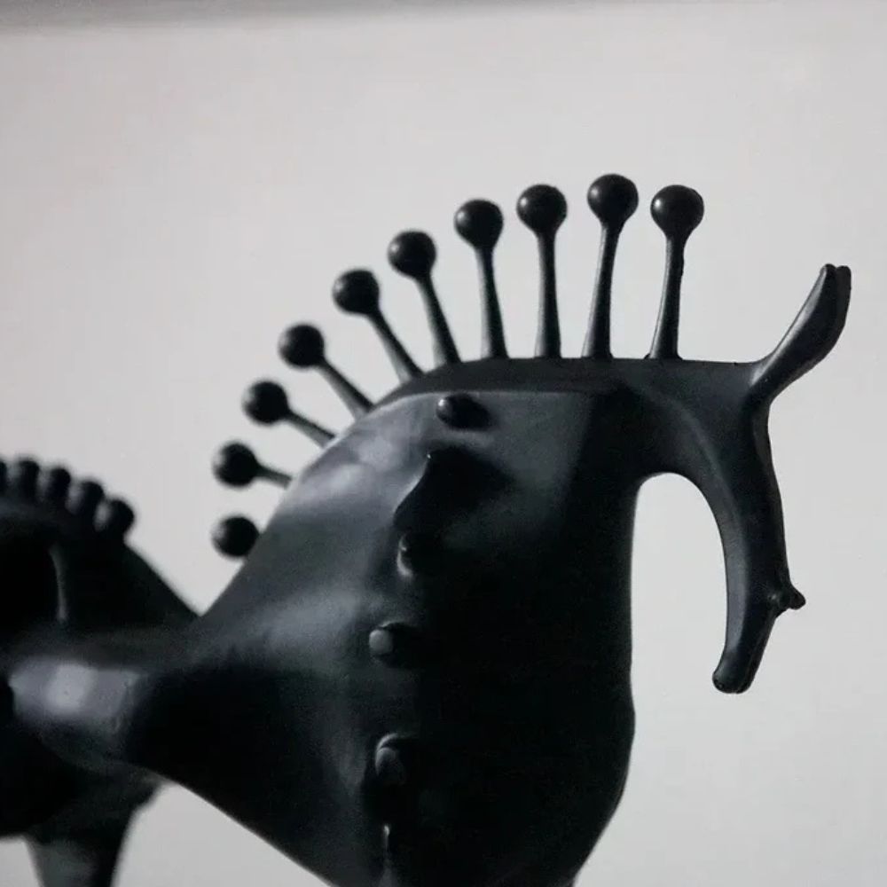 Skorter | Black Stallion Metal Sculpture