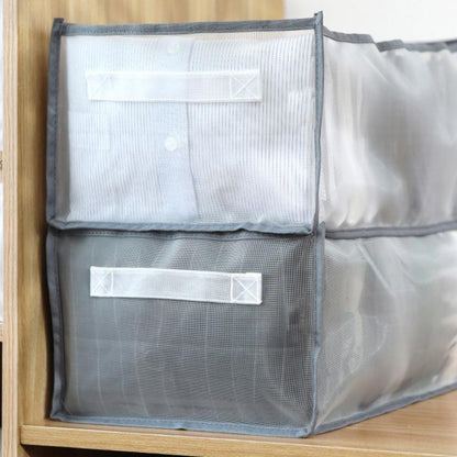 skorter | 7 Grid Wardrobe Clothing Mesh Divider Set Organizer