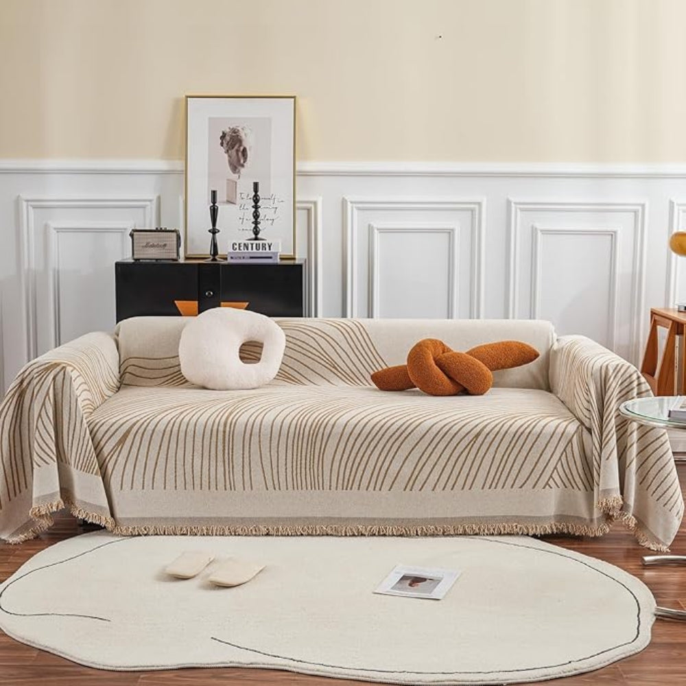 Skorter | Calista Wave Chenille Sofa Cover