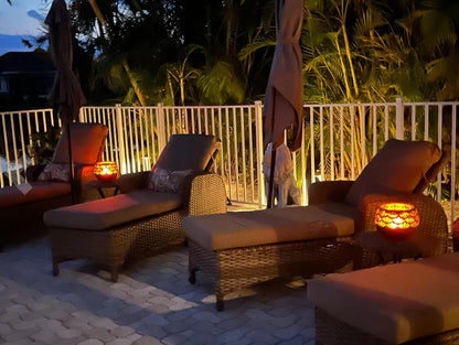 Skorter | Flower Pattern Candle Lamp – Decorative LED Table Lamp for Stylish Lighting