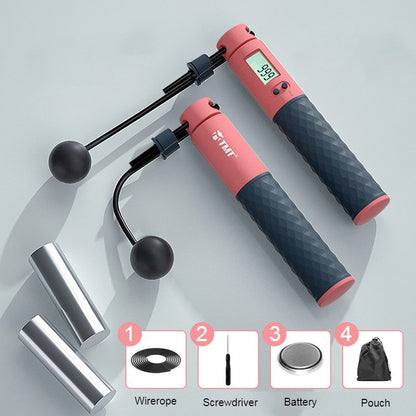 Skorter | 2-in-1 Weighted Smart Digital Jump Rope with Dual-rope Configuration, for Easy Full-body Workout