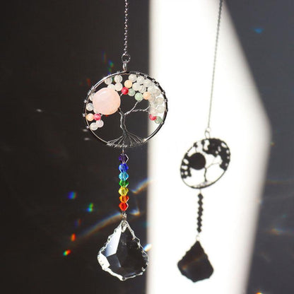 skorter | Crystal Wind Chime Tree of Life Dreamcatcher