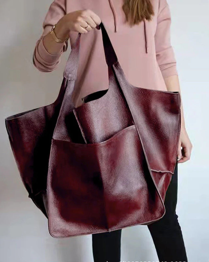Skorter | Chic & Sustainable Leather Bag with Large Capacity - Elegant, Versatile Women's Handbag