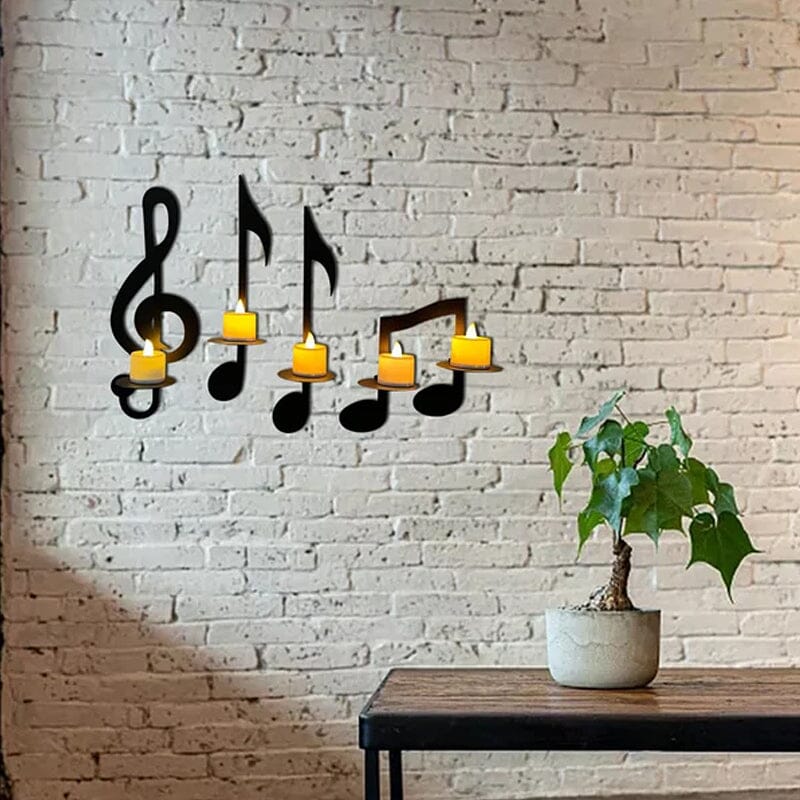Skorter | Black Music Note Wall Lamp