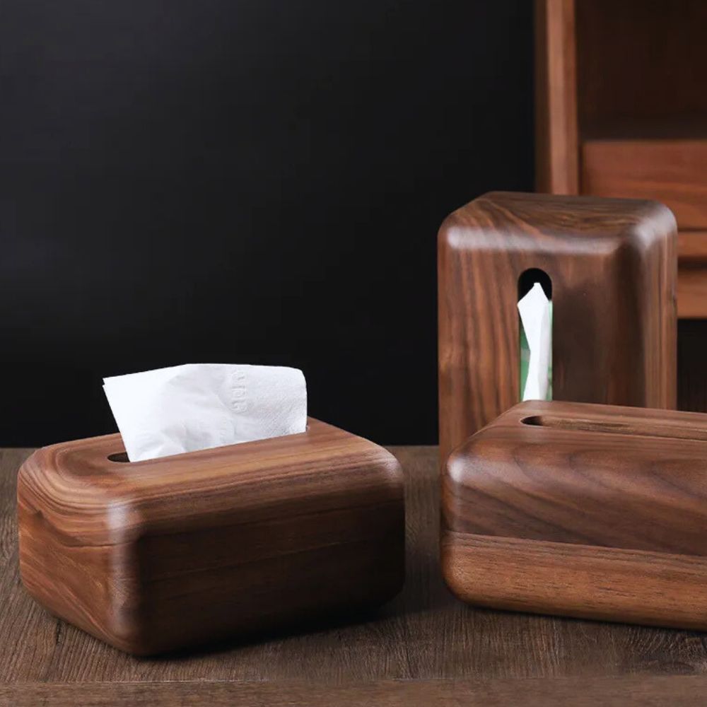 Skorter | Earthtone Wooden Tissue Holder