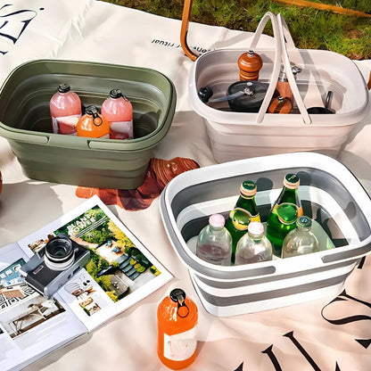 Skorter | Foldable Ultra Flex Multi-Use Basket – For Camping, BBQ and Household Use