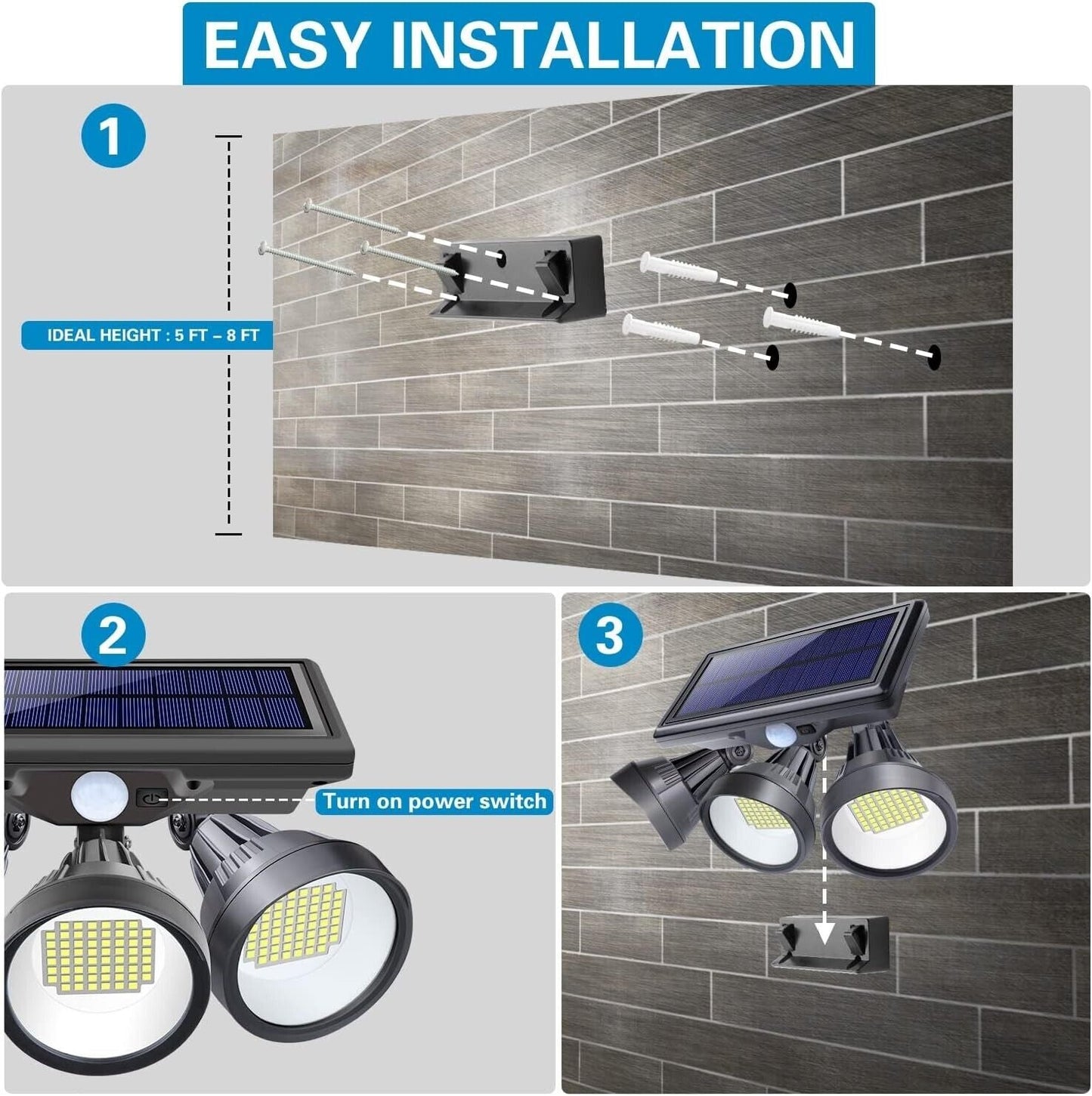 Skorter | Solar Outdoor Security Floodlight with Motion Sensor