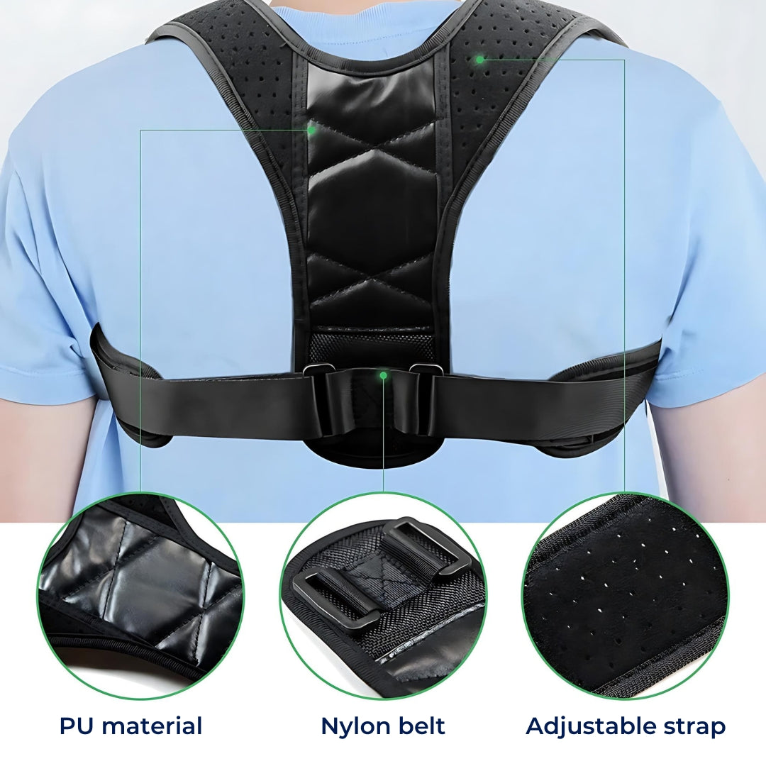 Skorter | Adjustable Back Brace Posture Corrector for Chronic Pain Relief and Daily Comfort Support