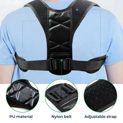 Skorter | Adjustable Back Brace Posture Corrector for Chronic Pain Relief and Daily Comfort Support