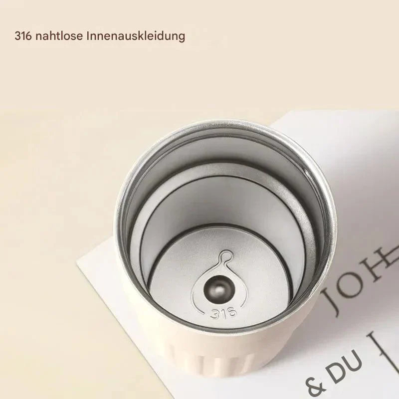 Skorter | Compact thermos cup with temperature display – 410ml cup for hot and cold drinks