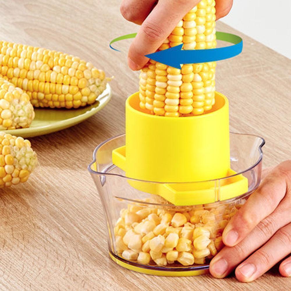 skorter | Cob Corn Stripper with Built-In Measuring Cup and Grater