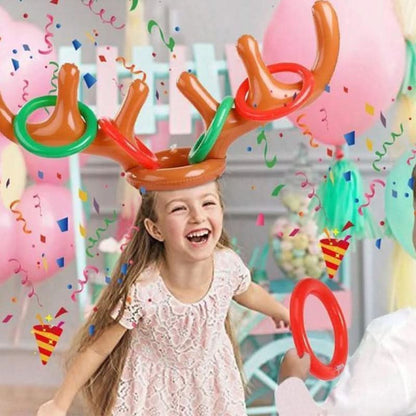 Skorter | Inflatable Reindeer Antler Ring Toss Game Set