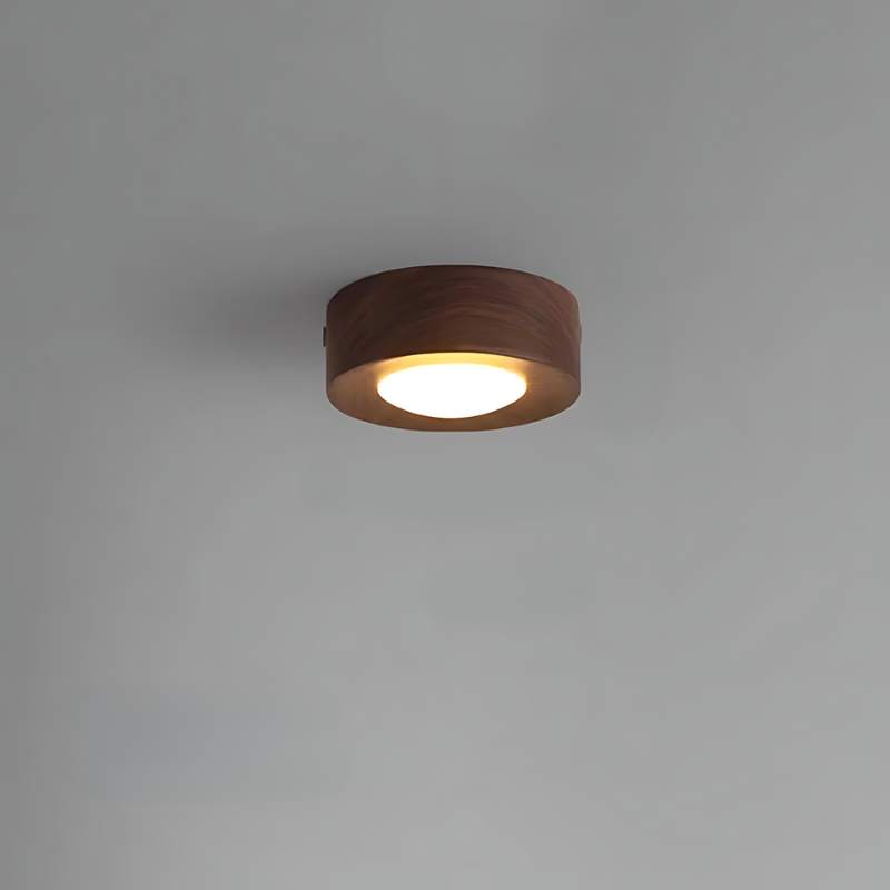 Skorter | | Walnut ceiling lamp with LED spotlight