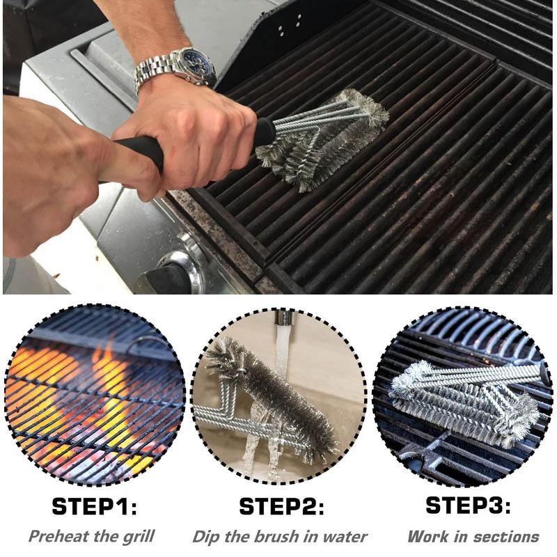 skorter | 360 Rotatable 18" BBQ Cleaning Grill Brush