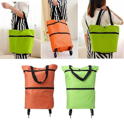 Skorter | 2 In 1 Folding Shopping Cart Tote Bag