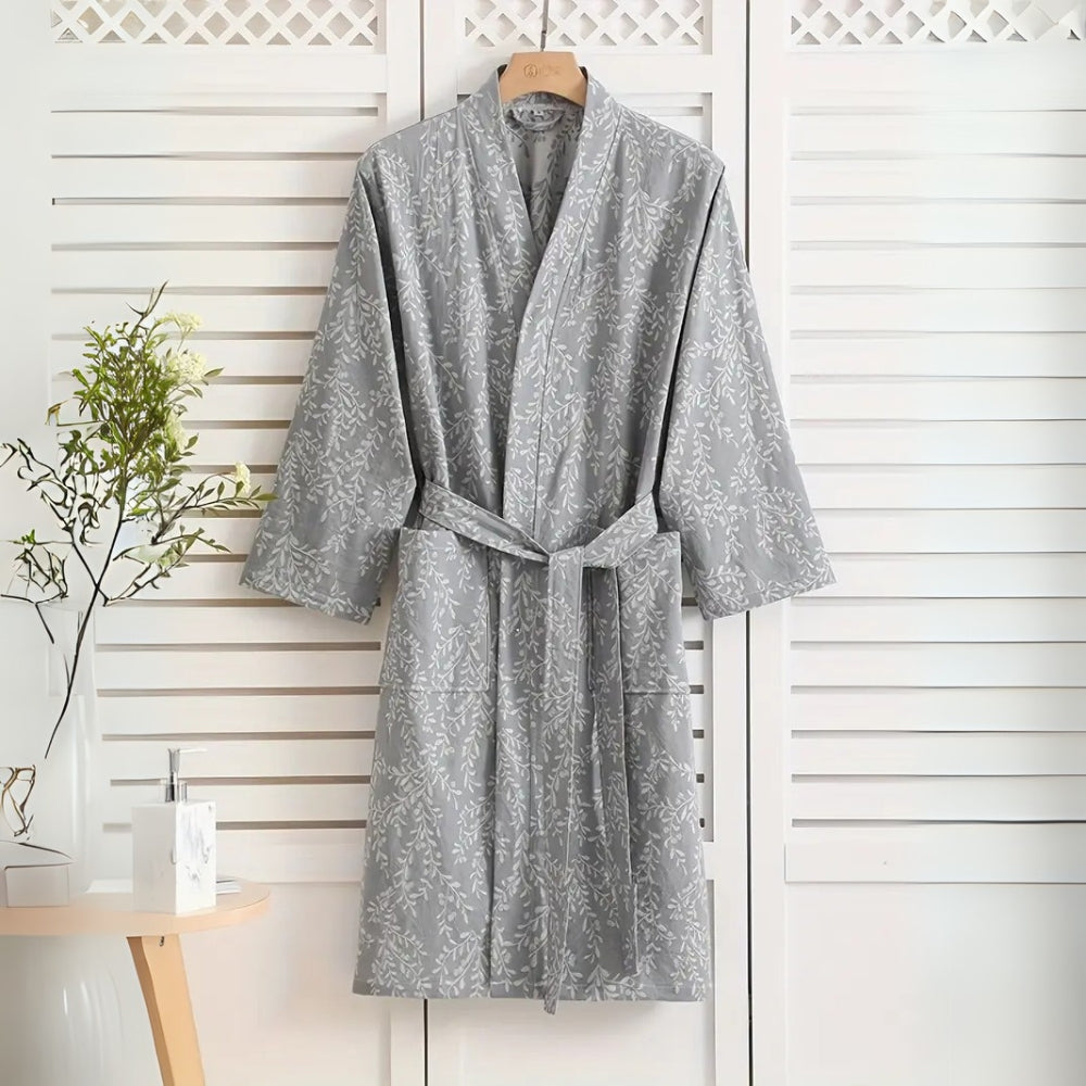 Skorter | Featherlight Jacquard Cotton Bath Robe